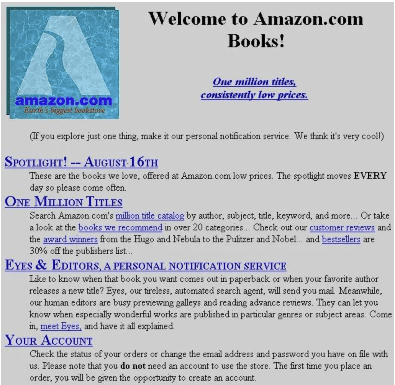First version of Amazon